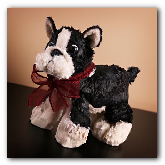 Custom Candle - Boston Terrier Puppies